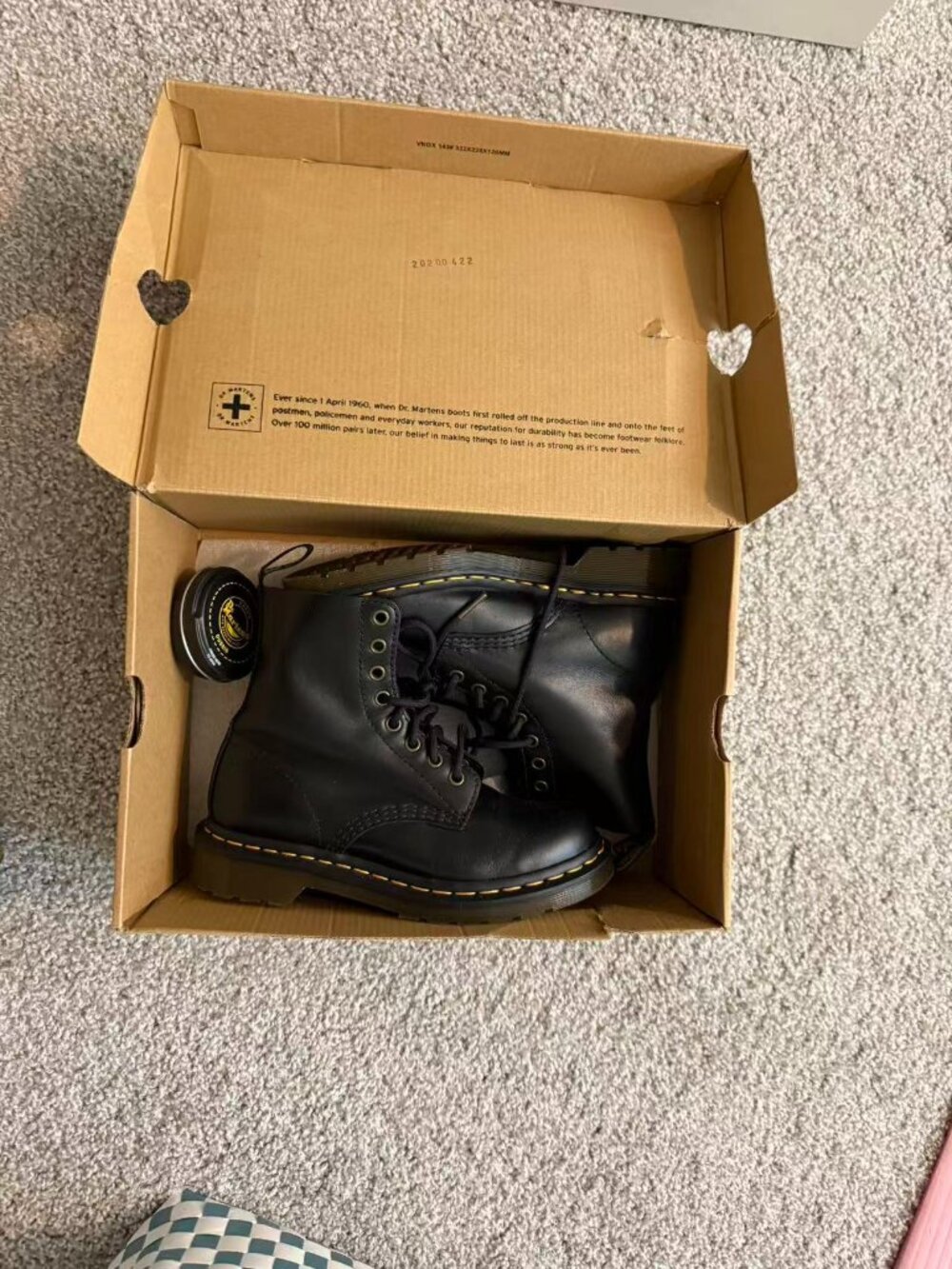 Dr marten Pascal 1460 Women's Leather Lace Up Boots in Black US women size 6